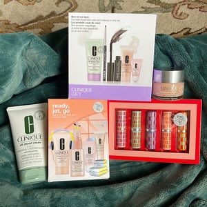Clinique Skincare Lot & 5 Clinique Lipsticks- BRAND NEW